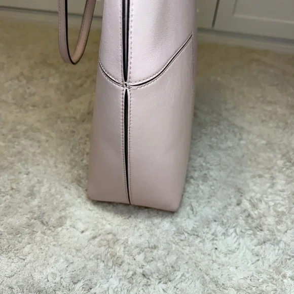 Tory Burch T Block North South Tall Tote Pink Shell - Picture 4 of 13